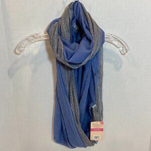 Tickled Pink oversized blue scarf, wrap